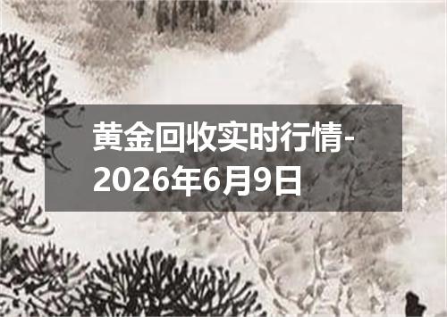 黄金回收实时行情-2026年6月9日