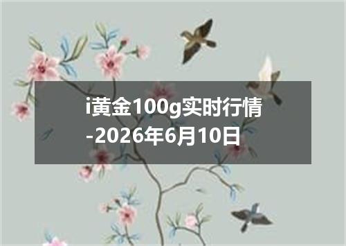 i黄金100g实时行情-2026年6月10日