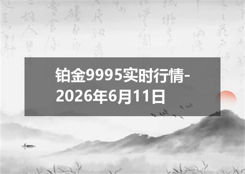 铂金9995实时行情-2026年6月11日