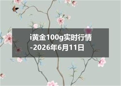i黄金100g实时行情-2026年6月11日
