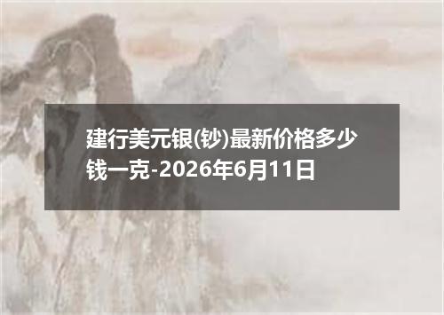 建行美元银(钞)最新价格多少钱一克-2026年6月11日