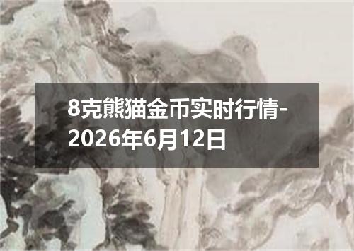 8克熊猫金币实时行情-2026年6月12日