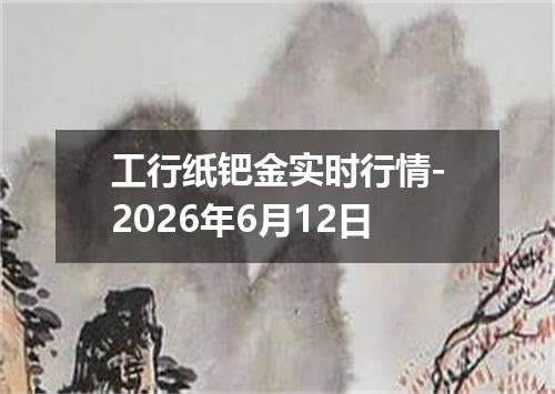 工行纸钯金实时行情-2026年6月12日