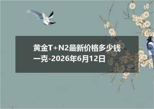黄金T+N2最新价格多少钱一克-2026年6月12日