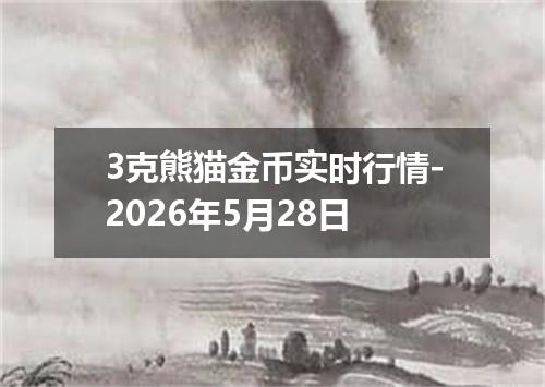 3克熊猫金币实时行情-2026年5月28日