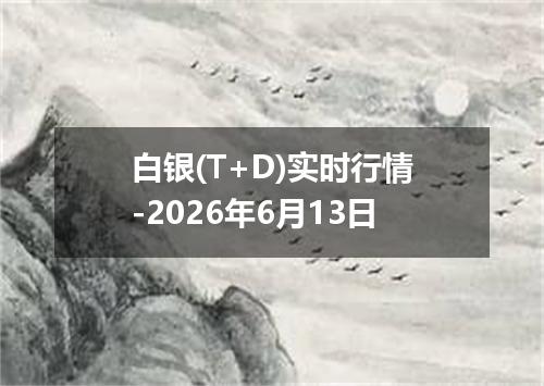 白银(T+D)实时行情-2026年6月13日