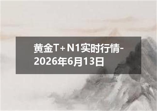 黄金T+N1实时行情-2026年6月13日