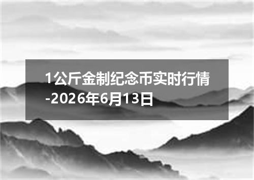 1公斤金制纪念币实时行情-2026年6月13日