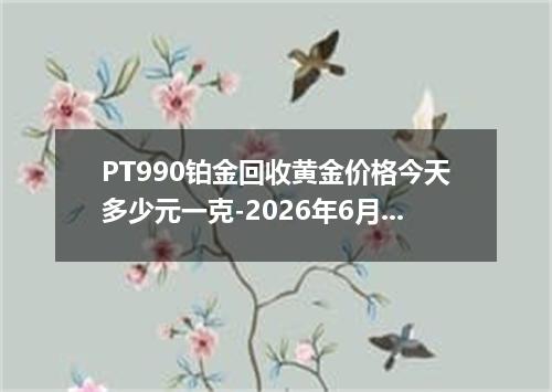 PT990铂金回收黄金价格今天多少元一克-2026年6月14日