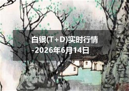 白银(T+D)实时行情-2026年6月14日