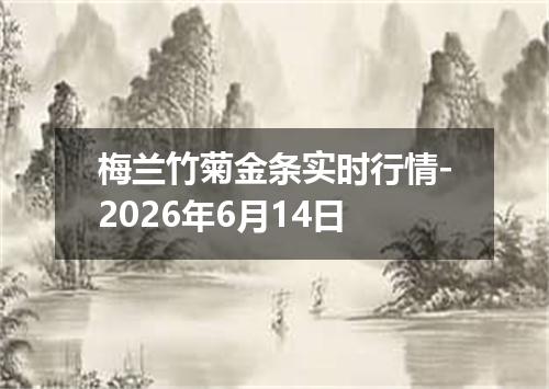 梅兰竹菊金条实时行情-2026年6月14日
