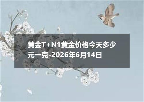 黄金T+N1黄金价格今天多少元一克-2026年6月14日
