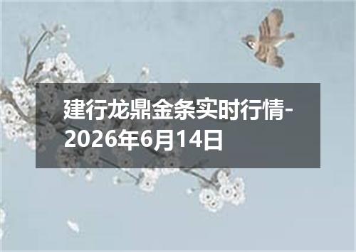 建行龙鼎金条实时行情-2026年6月14日
