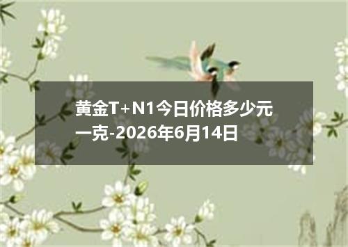 黄金T+N1今日价格多少元一克-2026年6月14日