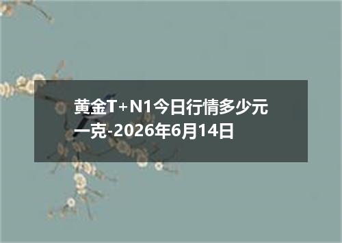 黄金T+N1今日行情多少元一克-2026年6月14日
