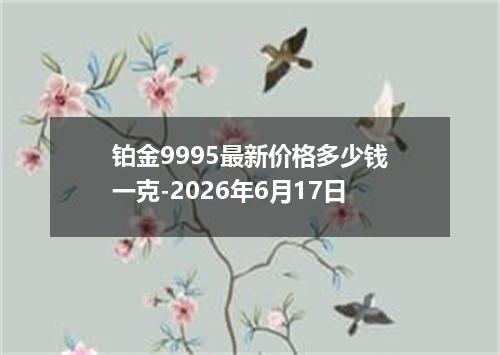 铂金9995最新价格多少钱一克-2026年6月17日