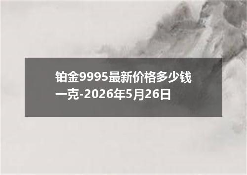 铂金9995最新价格多少钱一克-2026年5月26日