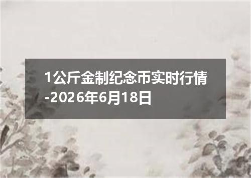 1公斤金制纪念币实时行情-2026年6月18日