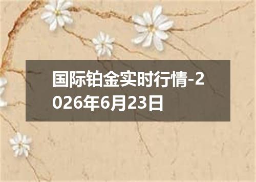 国际铂金实时行情-2026年6月23日