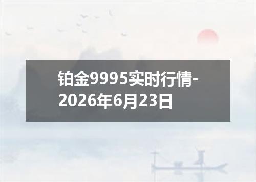 铂金9995实时行情-2026年6月23日