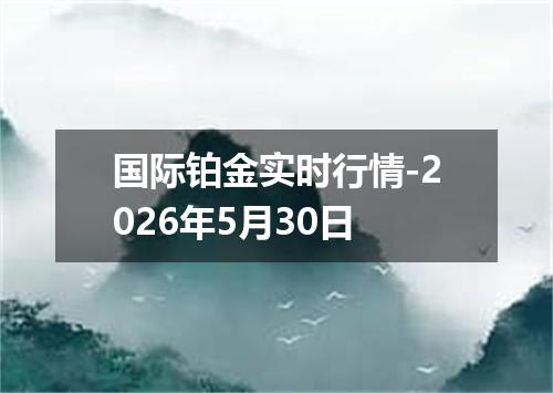 国际铂金实时行情-2026年5月30日