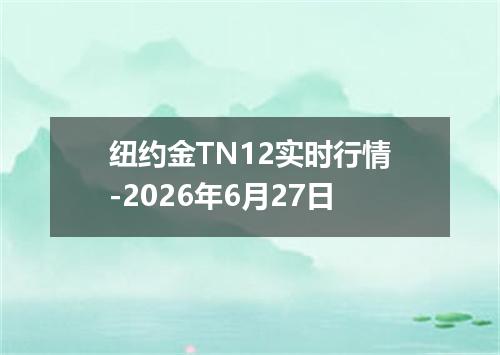 纽约金TN12实时行情-2026年6月27日