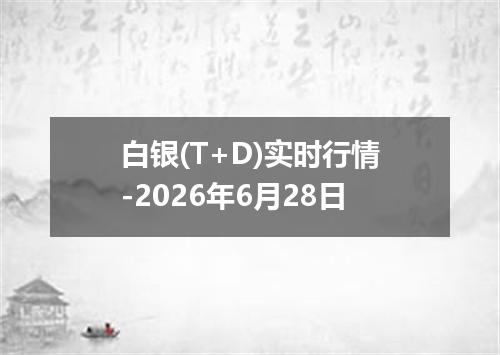 白银(T+D)实时行情-2026年6月28日