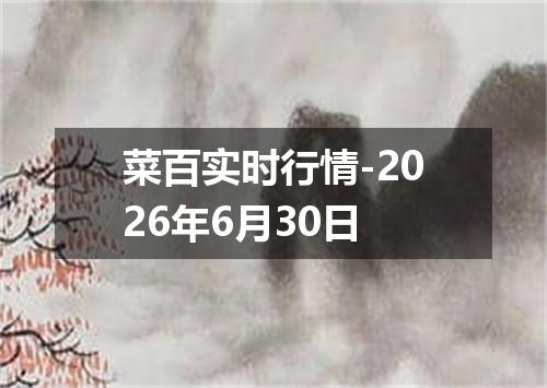 菜百实时行情-2026年6月30日