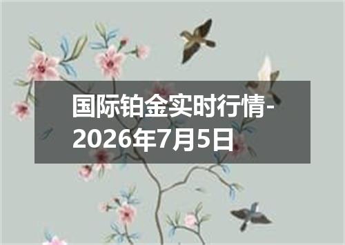 国际铂金实时行情-2026年7月5日