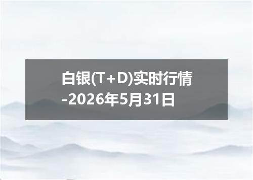 白银(T+D)实时行情-2026年5月31日