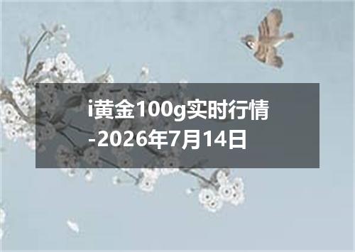 i黄金100g实时行情-2026年7月14日