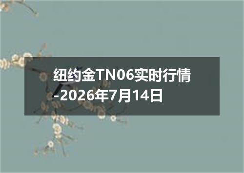 纽约金TN06实时行情-2026年7月14日