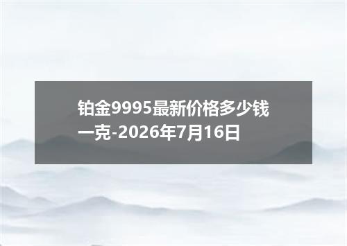 铂金9995最新价格多少钱一克-2026年7月16日