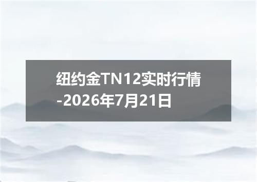 纽约金TN12实时行情-2026年7月21日