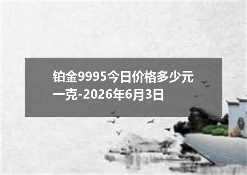 铂金9995今日价格多少元一克-2026年6月3日