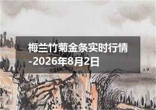 梅兰竹菊金条实时行情-2026年8月2日